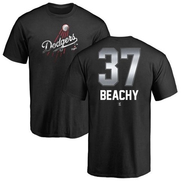 Men's Los Angeles Dodgers Brandon Beachy ＃37 Midnight Mascot T-Shirt - Black