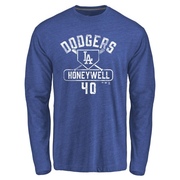 Men's Los Angeles Dodgers Brent Honeywell ＃40 Base Runner Long Sleeve T-Shirt - Royal