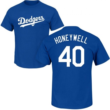 Men's Los Angeles Dodgers Brent Honeywell ＃40 Roster Name & Number T-Shirt - Royal