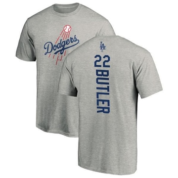 Men's Los Angeles Dodgers Brett Butler ＃22 Backer T-Shirt Ash