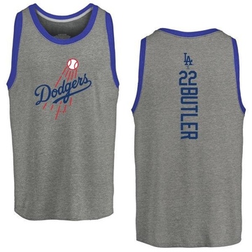 Men's Los Angeles Dodgers Brett Butler ＃22 Backer Tank Top Ash