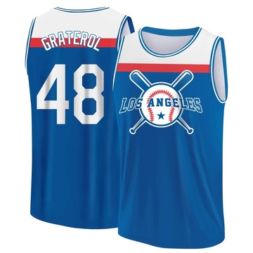 Men's Los Angeles Dodgers Brusdar Graterol ＃48 Legend Baseball Tank Top - Royal/White