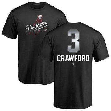 Men's Los Angeles Dodgers Carl Crawford ＃3 Midnight Mascot T-Shirt - Black