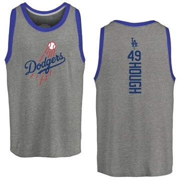 Men's Los Angeles Dodgers Charlie Hough ＃49 Backer Tank Top Ash