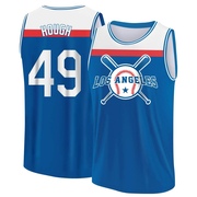 Men's Los Angeles Dodgers Charlie Hough ＃49 Legend Baseball Tank Top - Royal/White