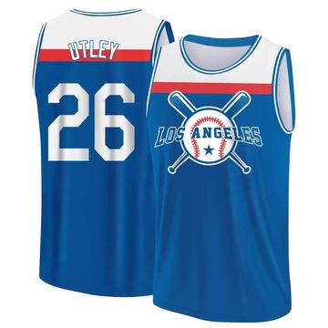 Men's Los Angeles Dodgers Chase Utley ＃26 Legend Baseball Tank Top - Royal/White