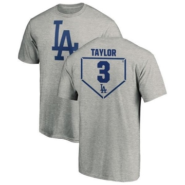 Men's Los Angeles Dodgers Chris Taylor ＃3 RBI T-Shirt Heathered - Gray