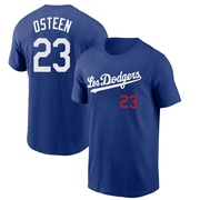 Men's Los Angeles Dodgers Claude Osteen ＃23 2022 City Connect Name & Number T-Shirt - Royal