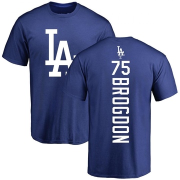 Men's Los Angeles Dodgers Connor Brogdon ＃75 Backer T-Shirt - Royal