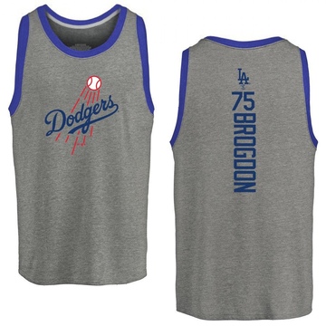 Men's Los Angeles Dodgers Connor Brogdon ＃75 Backer Tank Top Ash