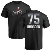 Men's Los Angeles Dodgers Connor Brogdon ＃75 Midnight Mascot T-Shirt - Black