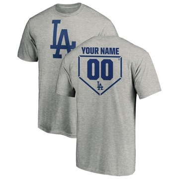 Men's Los Angeles Dodgers Custom ＃00 RBI T-Shirt Heathered - Gray