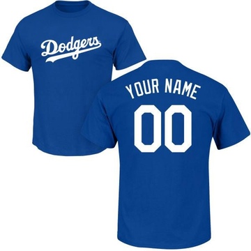 Men's Los Angeles Dodgers Custom ＃00 Roster Name & Number T-Shirt - Royal