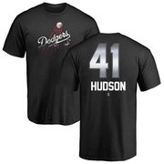 Men's Los Angeles Dodgers Daniel Hudson ＃41 Midnight Mascot T-Shirt - Black