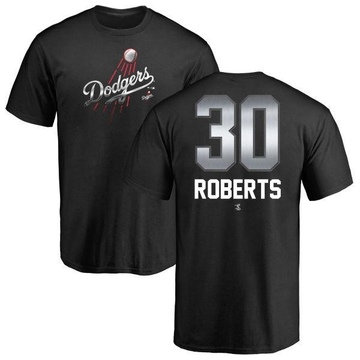 Men's Los Angeles Dodgers Dave Roberts ＃30 Midnight Mascot T-Shirt - Black