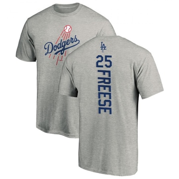 Men's Los Angeles Dodgers David Freese ＃25 Backer T-Shirt Ash