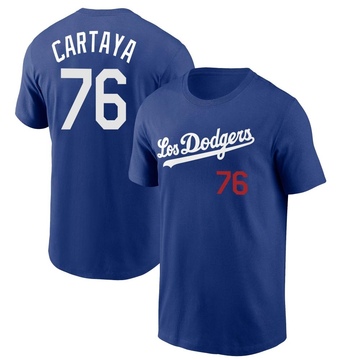 Men's Los Angeles Dodgers Diego Cartaya ＃76 2022 City Connect Name & Number T-Shirt - Royal