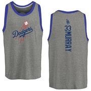 Men's Los Angeles Dodgers Eddie Murray ＃33 Backer Tank Top Ash