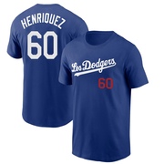 Men's Los Angeles Dodgers Edgardo Henriquez ＃60 2022 City Connect Name & Number T-Shirt - Royal