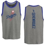 Men's Los Angeles Dodgers Edgardo Henriquez ＃60 Backer Tank Top Ash