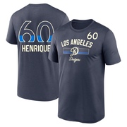 Men's Los Angeles Dodgers Edgardo Henriquez ＃60 Legend 2024 City Connect Performance Name & Number T-Shirt - Navy