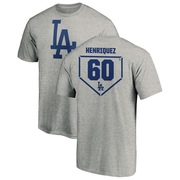 Men's Los Angeles Dodgers Edgardo Henriquez ＃60 RBI T-Shirt Heathered - Gray