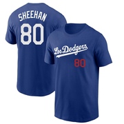 Men's Los Angeles Dodgers Emmet Sheehan ＃80 2022 City Connect Name & Number T-Shirt - Royal