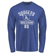 Men's Los Angeles Dodgers Emmet Sheehan ＃80 Base Runner Long Sleeve T-Shirt - Royal