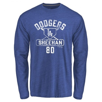 Men's Los Angeles Dodgers Emmet Sheehan ＃80 Base Runner Long Sleeve T-Shirt - Royal