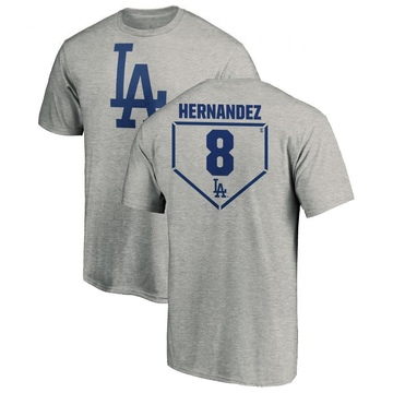 Men's Los Angeles Dodgers Enrique Hernandez ＃8 RBI T-Shirt Heathered - Gray