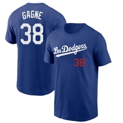 Men's Los Angeles Dodgers Eric Gagne ＃38 2022 City Connect Name & Number T-Shirt - Royal