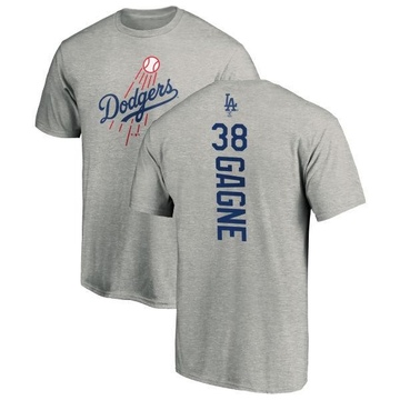 Men's Los Angeles Dodgers Eric Gagne ＃38 Backer T-Shirt Ash