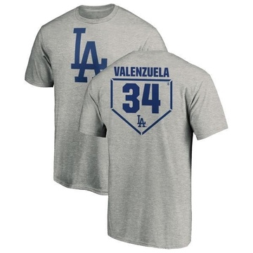 Men's Los Angeles Dodgers Fernando Valenzuela ＃34 RBI T-Shirt Heathered - Gray