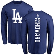 Men's Los Angeles Dodgers Frank Howard ＃25 Backer Long Sleeve T-Shirt - Royal