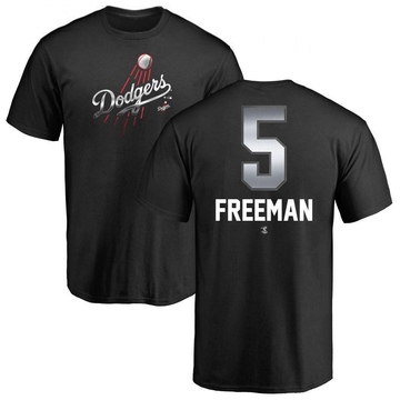 Men's Los Angeles Dodgers Freddie Freeman ＃5 Midnight Mascot T-Shirt - Black