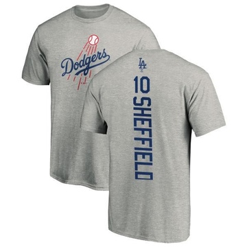 Men's Los Angeles Dodgers Gary Sheffield ＃10 Backer T-Shirt Ash