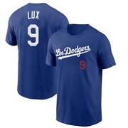 Men's Los Angeles Dodgers Gavin Lux ＃9 2022 City Connect Name & Number T-Shirt - Royal