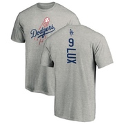 Men's Los Angeles Dodgers Gavin Lux ＃9 Backer T-Shirt Ash