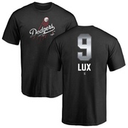 Men's Los Angeles Dodgers Gavin Lux ＃9 Midnight Mascot T-Shirt - Black