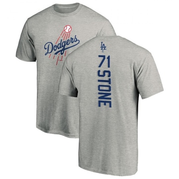 Men's Los Angeles Dodgers Gavin Stone ＃71 Backer T-Shirt Ash