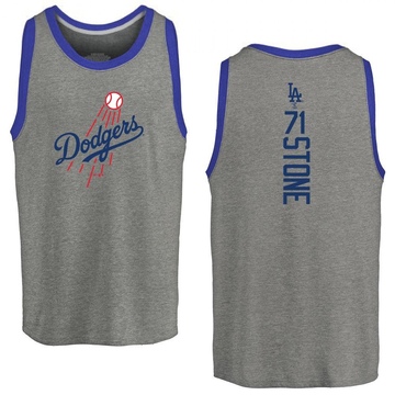 Men's Los Angeles Dodgers Gavin Stone ＃71 Backer Tank Top Ash