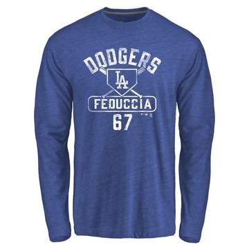 Men's Los Angeles Dodgers Hunter Feduccia ＃67 Base Runner Long Sleeve T-Shirt - Royal