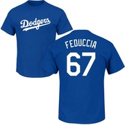 Men's Los Angeles Dodgers Hunter Feduccia ＃67 Roster Name & Number T-Shirt - Royal