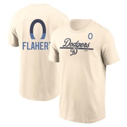 Men's Los Angeles Dodgers Jack Flaherty ＃0 2024 City Connect Speed Name & Number T-Shirt - Cream