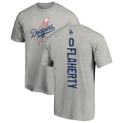 Men's Los Angeles Dodgers Jack Flaherty ＃0 Backer T-Shirt Ash