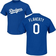 Men's Los Angeles Dodgers Jack Flaherty ＃0 Roster Name & Number T-Shirt - Royal