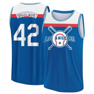 Men's Los Angeles Dodgers Jackie Robinson ＃42 Legend Baseball Tank Top - Royal/White