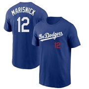 Men's Los Angeles Dodgers Jake Marisnick ＃12 2022 City Connect Name & Number T-Shirt - Royal