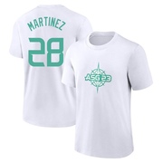 Men's Los Angeles Dodgers J.D. Martinez ＃28 Game 2023 All-Star Name & Number T-Shirt - White