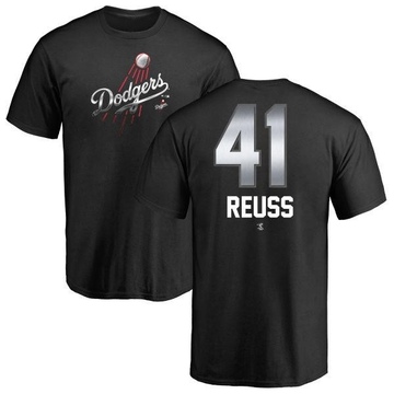 Men's Los Angeles Dodgers Jerry Reuss ＃41 Midnight Mascot T-Shirt - Black